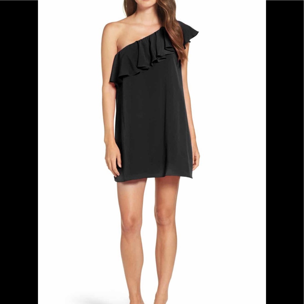 NWT! French Connection Ruffle One Shoulder Dress
